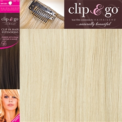 Clip and Go 4 High Heat Fiber Clip In Hair Extensions 18" Colour 24/PB