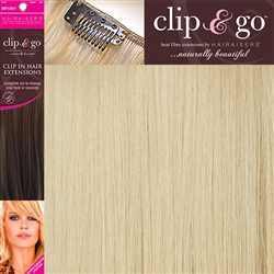Clip and Go 4 High Heat Fiber Clip In Hair Extensions 18" Colour 24/SB