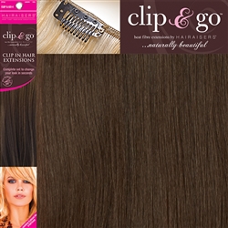 Clip and Go 4 High Heat Fiber Clip In Hair Extensions 18" Colour 4/6