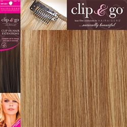 Clip and Go 4 High Heat Fiber Clip In Hair Extensions 18" Colour 913D