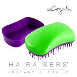 Dessata Mini Detangling Hairbrush Green & Purple