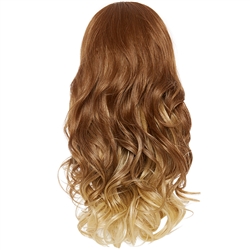 Balayage Ombre Three Quarter Hair Piece Curly Golden Honey and Swedish Blonde