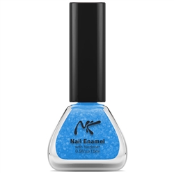 Neon Glitter Blue Nail Enamel by Nicka K New York