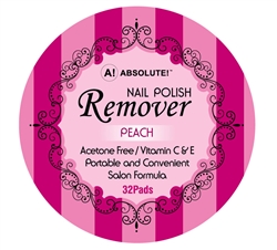 Peach Fragrance Nail Polish Remover Pads