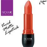 Vivid Matte Orange Red Coloured Lipstick by Nicka K New York