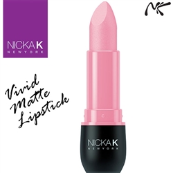 Vivid Matte Light Pink Coloured Lipstick by Nicka K New York