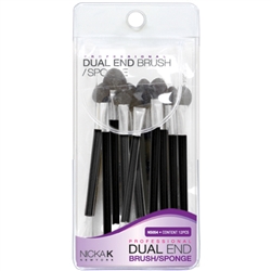 Professional Dual End Eye Shadow Brush and Sponge.