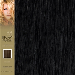 Hairaisers Indian Remy Weft Human Hair Extensions Colour 1B 18 Inches