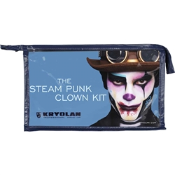 Steampunk Clown Theatrical Makeup Kit with Step-by-Step Guide