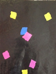 24x833 Closeout Confetti on Black Foil Giftwrap