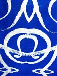 26x417 Closeout Blue and Silver Swirl