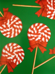 24x833 Closeout Candy Cane Lollipop Giftwrap