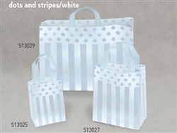 Dots and Stripes/White Bags