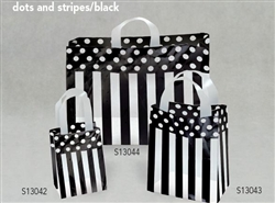Dots and Stripes/Black Bags