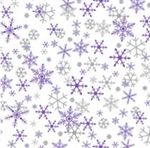 Silver and Purple Snowflakes Tissue