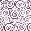 Hyacinth Swirls on White Designer Printed Tissue