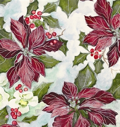 Painterly Poinsettias Giftwrap