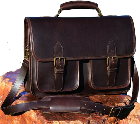Slinger Leather Briefcase by Custom Hide