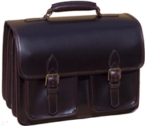 Ranger leather laptop 3 compartment briefcase