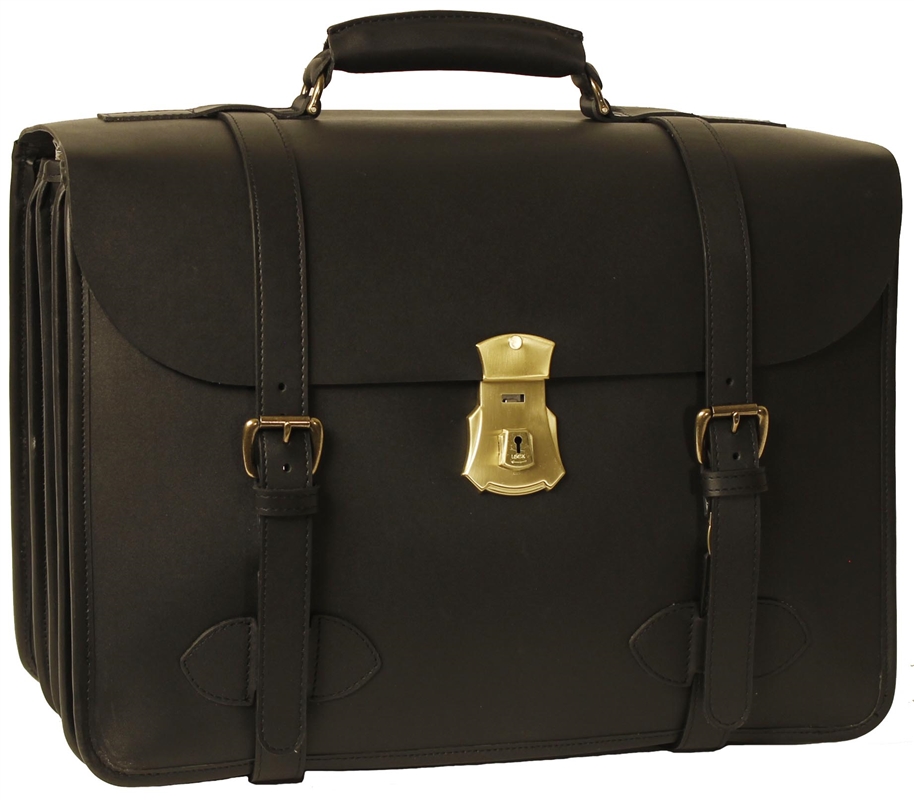1945 US Army Leather Laptop Briefcase Four Compartment