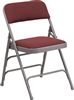 Burgundy Metal Folding Chairs