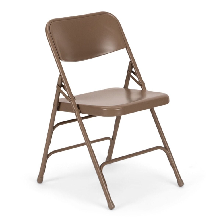 Beige Folding Metal Chair