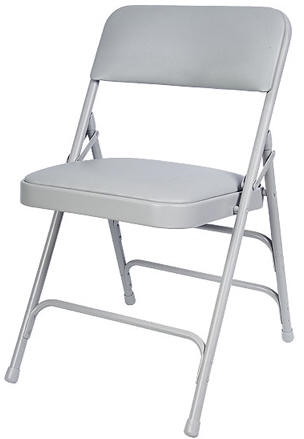 Free Shipping Gray Vinyl Metal Folding Chairs