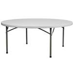72" Round Plastic Free Shipping,  Massachusetts  Table Wholesale Prices for Round Plastic Folding Tables,,