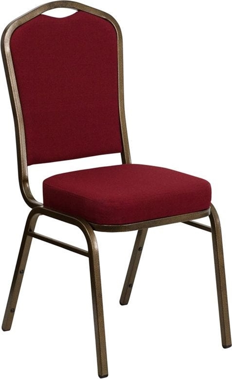 Burgundy Fabric Banquet Chairs