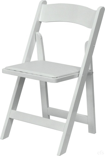 FREE SHIPPING - White WOD  Padded Folding Chairs