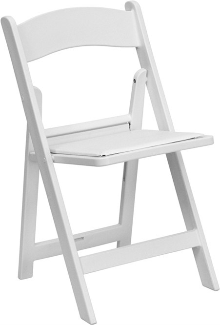 FREE SHIPPING - White Resin Padded Folding Chairs