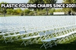 Discount  Wholesale Plastic Folding White chair,  Indiana Folding Chairs Discount Prices