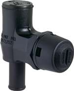 Gas Vent, 90ø, Black w/Black Vent Head