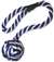 Monkey Fist Rope Toy, Blue/White