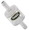 Pingel In-Line Fuel Filter - 5/16in. Aluminum Machined Satin-Finish Fuel Filter