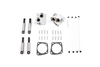 Sifton solid tappet kit includes 4 alloy pushrods, 4 solid lifters with adjuster screw, front and rear chrome tappet blocks with gaskets and mounting hardware.               
             
 Fits:
FL 1966-1984
FX 1971-1984
FLT 1979-1983
FXR 1982-1983