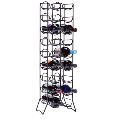 Scaffovino 18-Bottle Floor Rack, Black