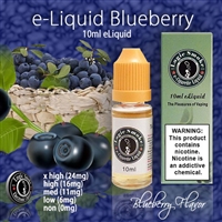 10ml bottle of blueberry flavored e-liquid from LogicSmoke, available in 5 nicotine levels. Perfect for vapers who love the sweet and tangy taste of blueberries