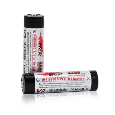 Efest Box Mod Battery IMR 18650 2250mah 3.7V Button Top