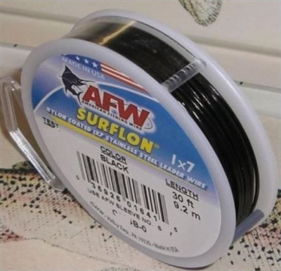 AFW SURFLON NYLON COATED STAINLESS STEEL LEADER WIRE- 30'