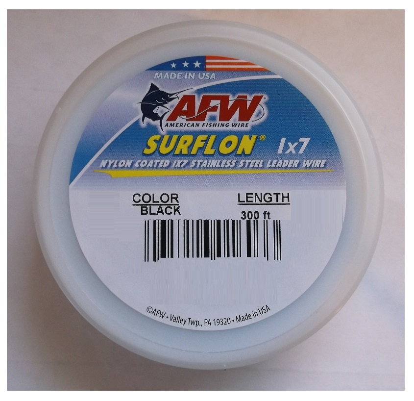 Surflon Size 2 - 30-Pound Break 1000-Feet Crimping Picture Wire Nylon Coated Stainless Steel, Bright