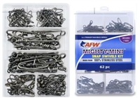 AFW MIGHTY-MINI STAINLESS STEEL SNAP SWIVELS KIT- 62 PIECES- #TKB00009