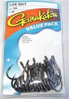 GAMAKATSU LIVE BAIT HOOKS #184- 25 HOOKS