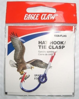 EAGLE CLAW FLAG HAT HOOK/TIE CLASP #155A-FLAG