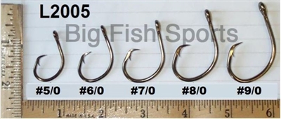 50 EAGLE CLAW CIRCLE SEA SALTWATER FISHING HOOKS #L2005F