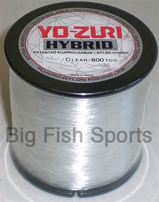 8LB-600YD CLEAR YO-ZURI HYBRID Fluorocarbon Fishing Line