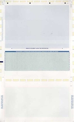 Pressure Seal Z-Fold Check Paper - Green 8.5 X 14  (1 Box - 1,000 Checks)
