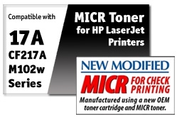 HP M102w, M130fw MFP, M130fn MFP MICR Toner - CF217A