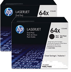 Genuine HP P4015, P4510, P4515 High Yield Dual-Pack Toner Cartridge CC364X