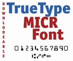 True Type MICR Font